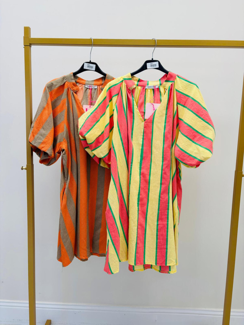 Robe à Rayures Jaune