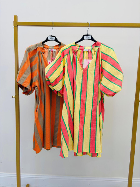 Robe à Rayures Jaune