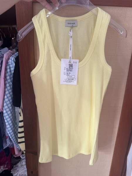 Débardeur Basique Jaune Solaire