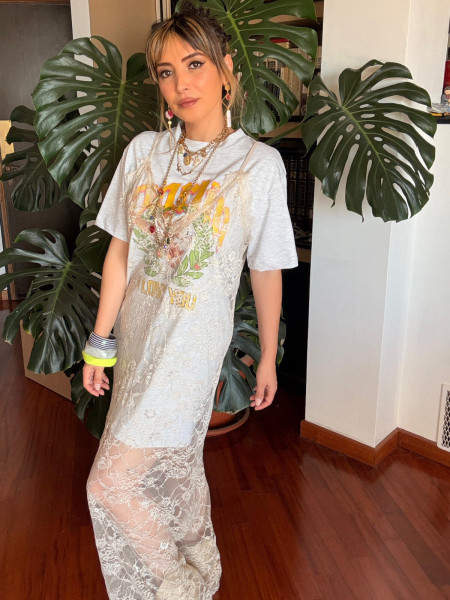 Robe Courte en Dentelle Blanche