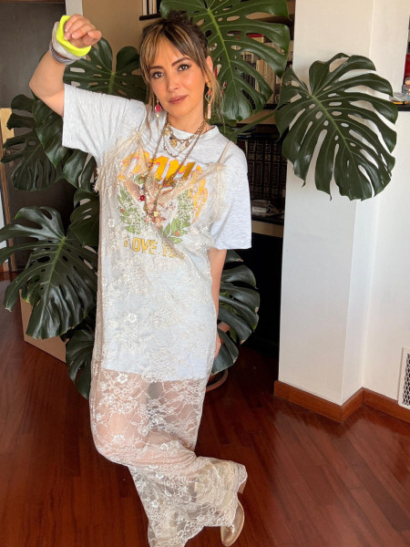 Robe Courte en Dentelle Blanche