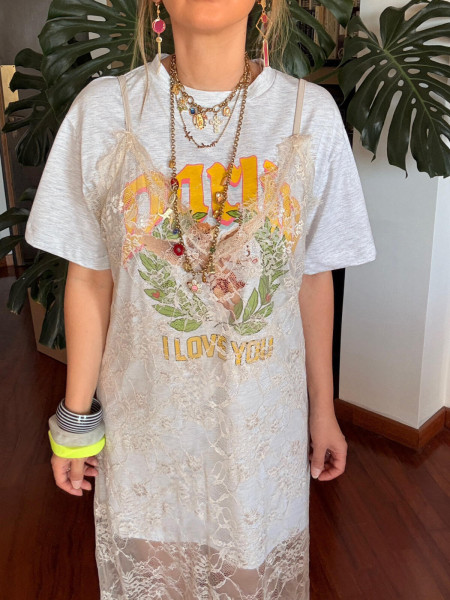 Robe Courte en Dentelle Blanche