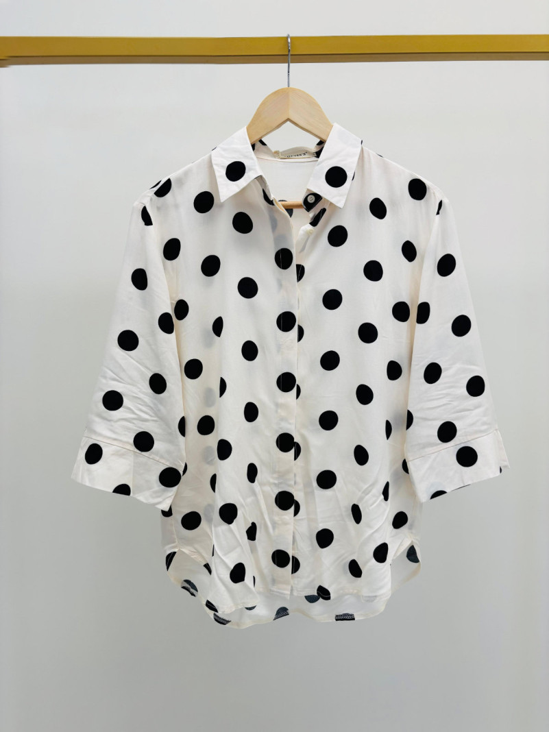 Chemise Fluide à Pois Rétro