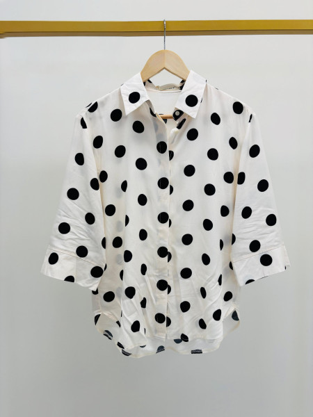 Chemise Fluide à Pois Rétro