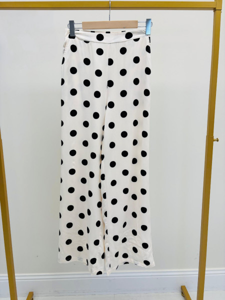 Pantalon Palazzo Imprimé Pois