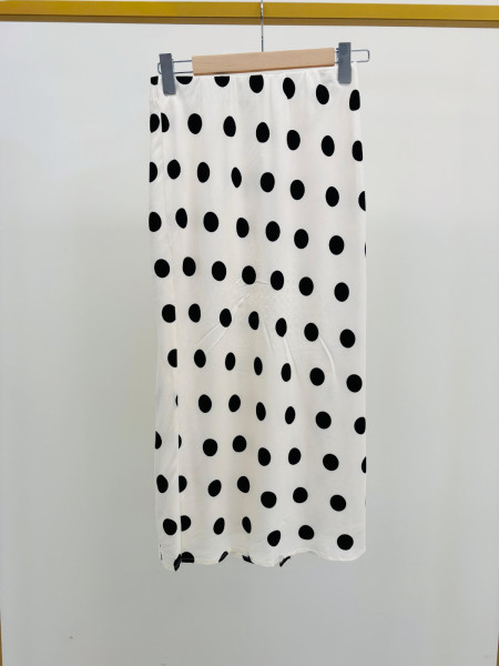 Jupe Midi Évasée à Pois