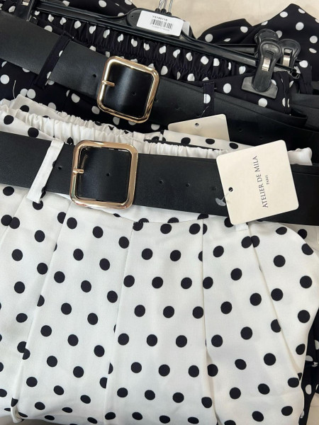 Pantalon Large Fluide à Pois