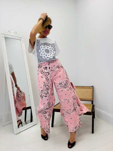 Pantalon Fluide Imprimé Bandana