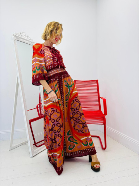 Robe Longue à Imprimé Floral