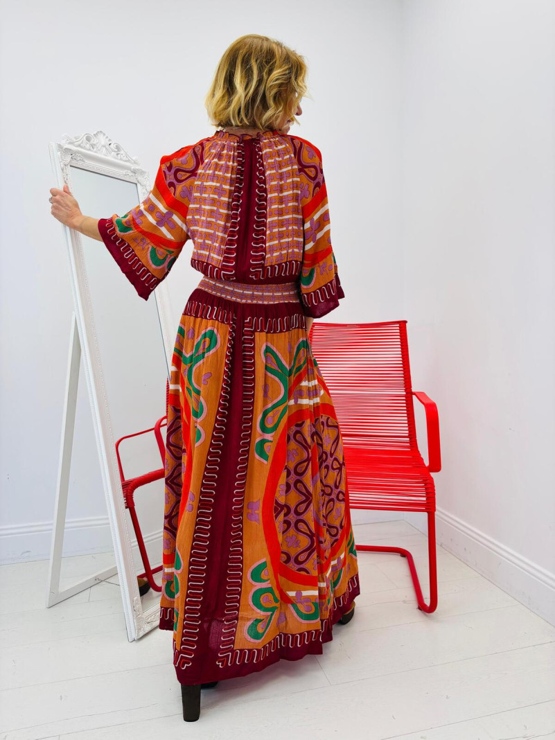 Robe Longue à Imprimé Floral