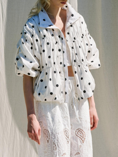 Blouse Volantée à Pois