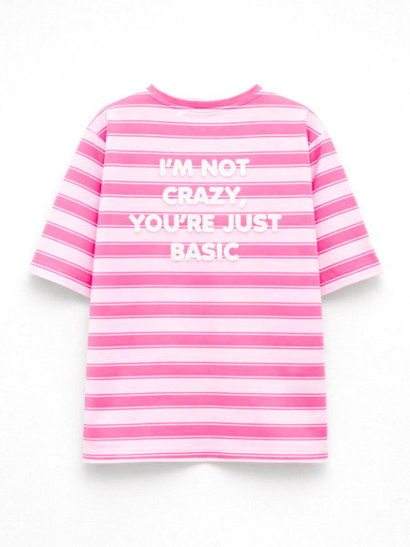 T-shirt fluo "I'm not crazy, you're juste basic"