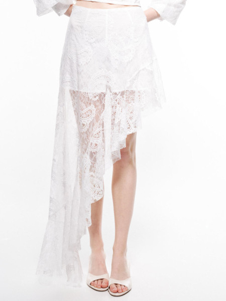 Jupe-Short en Dentelle Blanche