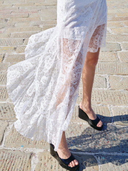 Jupe-Short en Dentelle Blanche