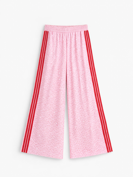 Pantalon Rose sequin transparent