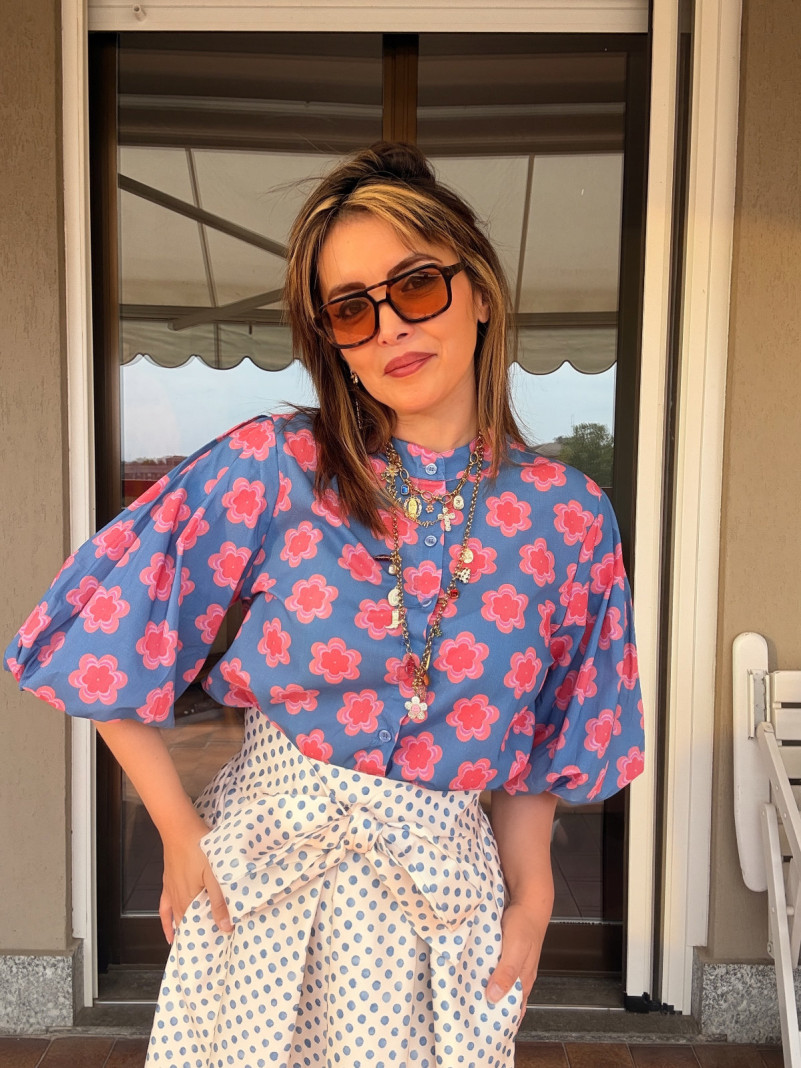 Blouse en Voile Imprimé...