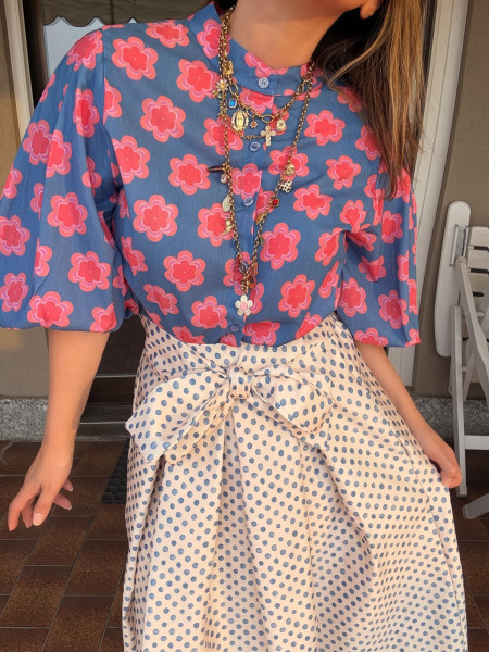 Blouse en Voile Imprimé "Cachemire d'Orient"
