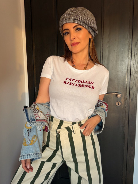 T-shirt "Eat Italian, Kiss French"