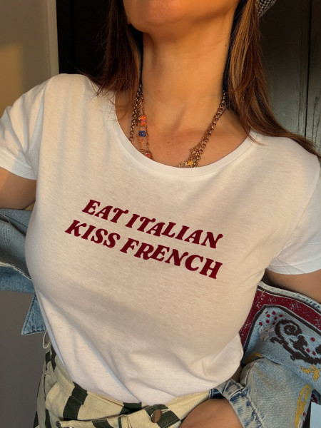 T-shirt "Eat Italian, Kiss French"