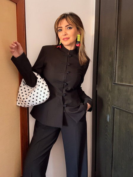 Pantalon Droit Noir Classique