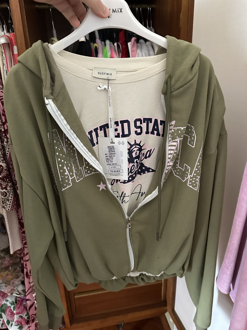 Sweat-shirt Vert avec...