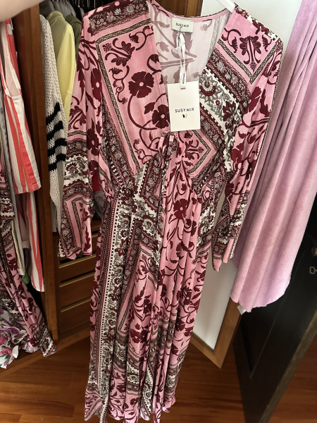 Robe Longue Rose Bohème