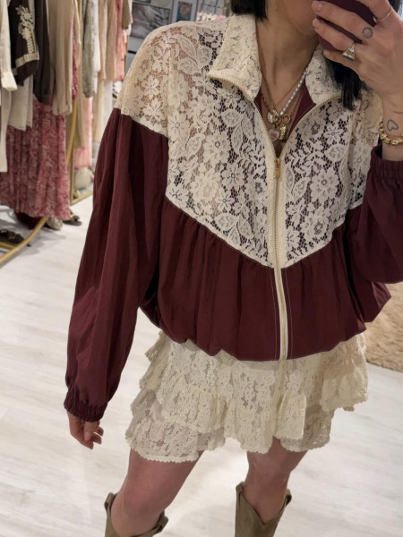 Veste Bicolore Vin & Dentelle