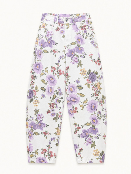 Pantalon à Imprimé Fleuri