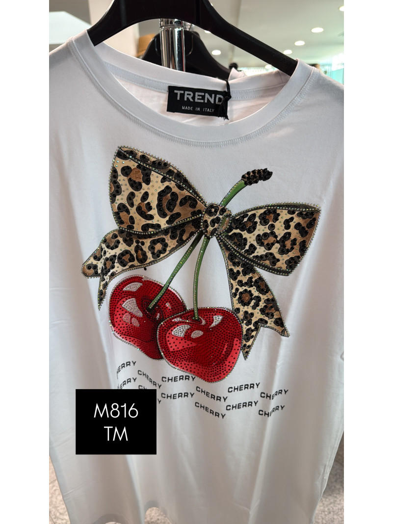 T-shirt Blanc "Cherry"