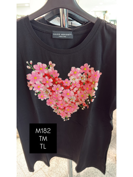 T-shirt Noir "Cœur Sacré"