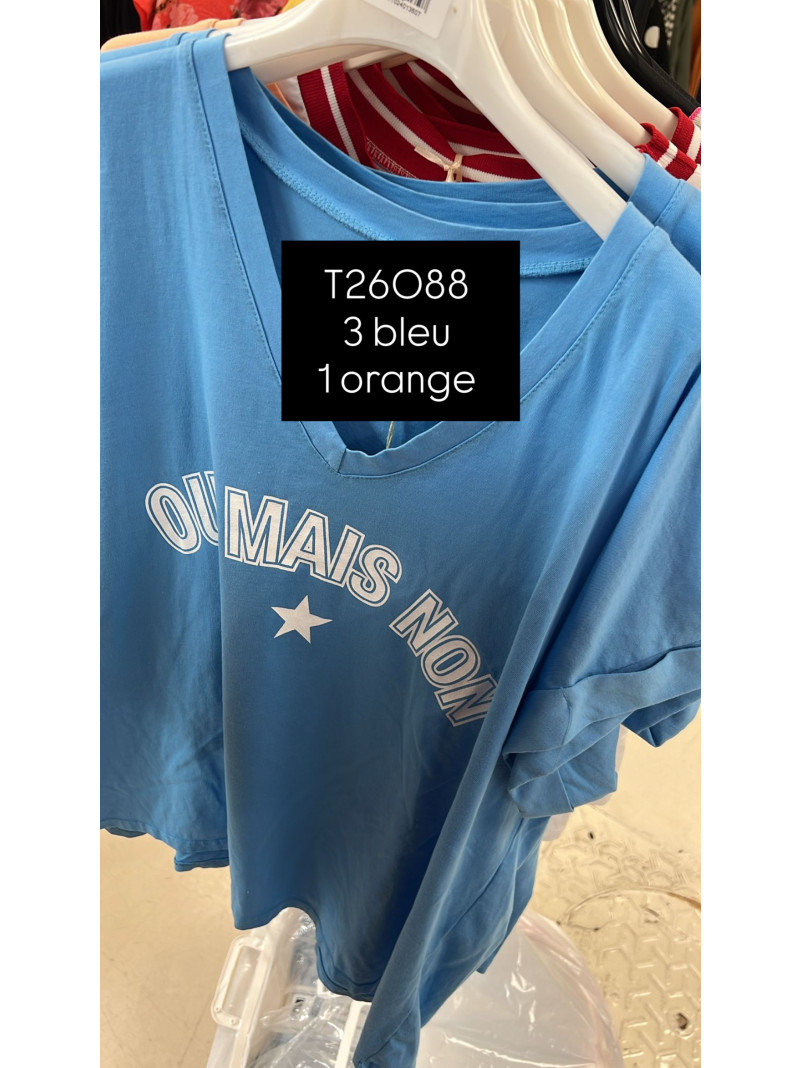 T-shirt Message "Oui Mais Non"