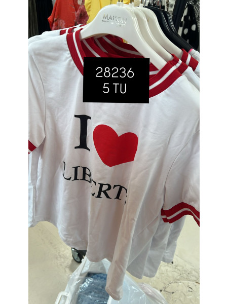 T-shirt Graphique "I Love Liberté"