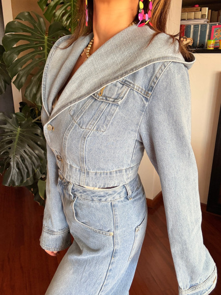 Veste capuche-denim