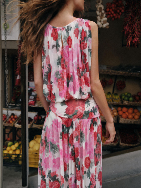 Top Fluide à Imprimé Floral
