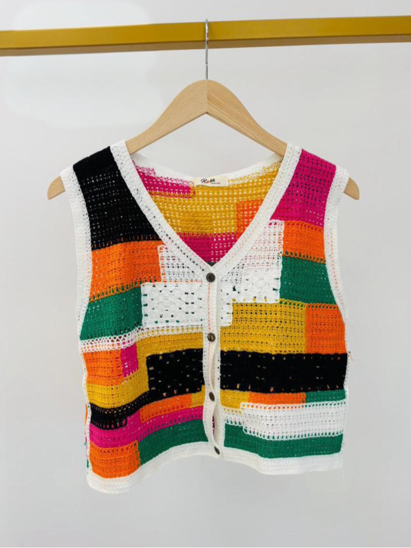Gilet en Crochet Bohème