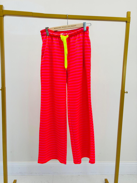 Sweatpants fluo rayures