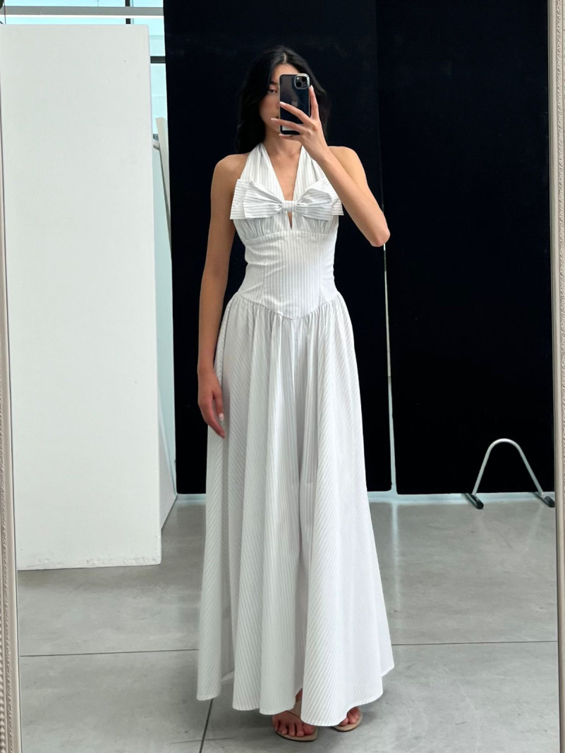 Robe Longue à Noeud