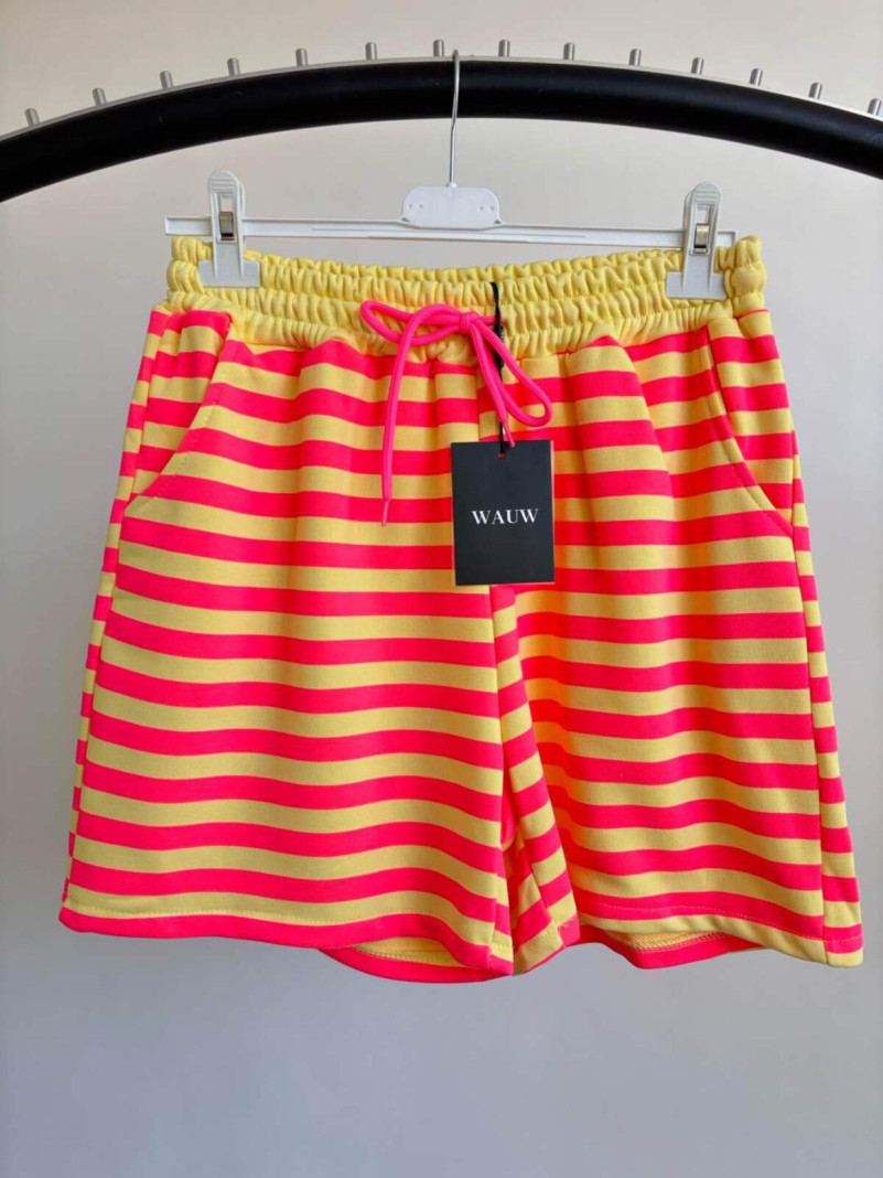 Short Rayé Orange et Jaune