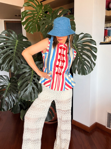 Pantalon Palazzo en Dentelle Bohème