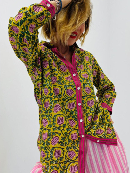 Chemise Légère Imprimé Palmiers