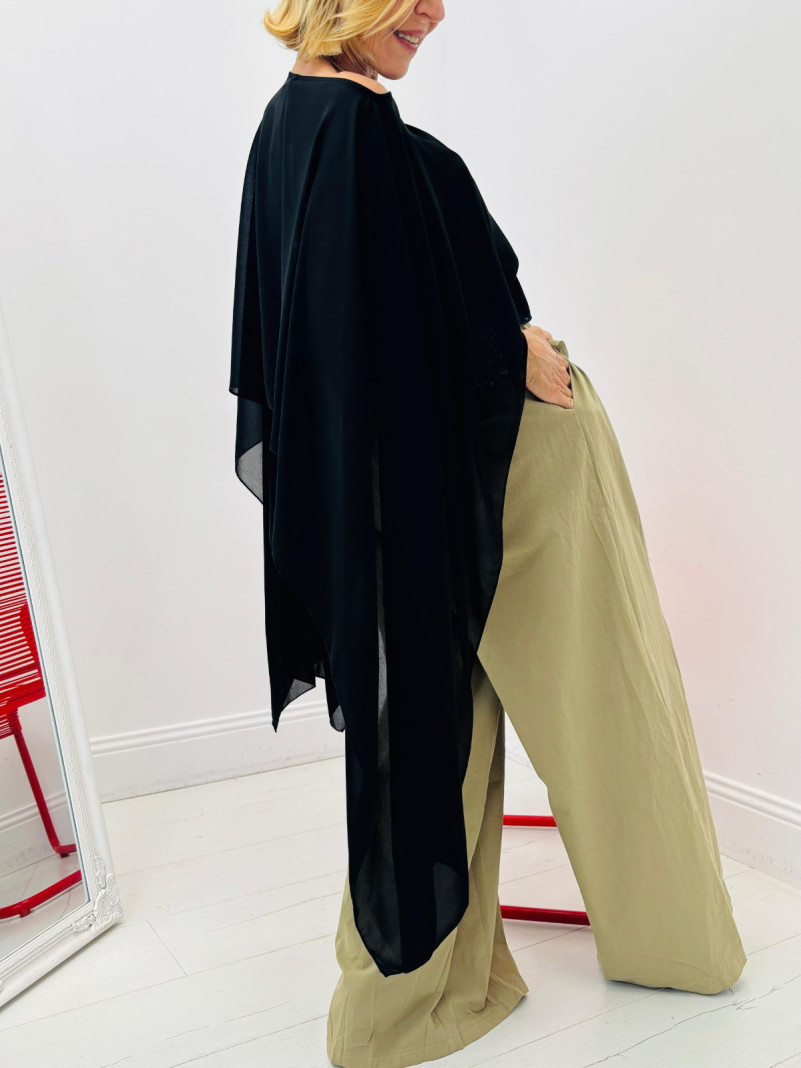 Top voile Noir