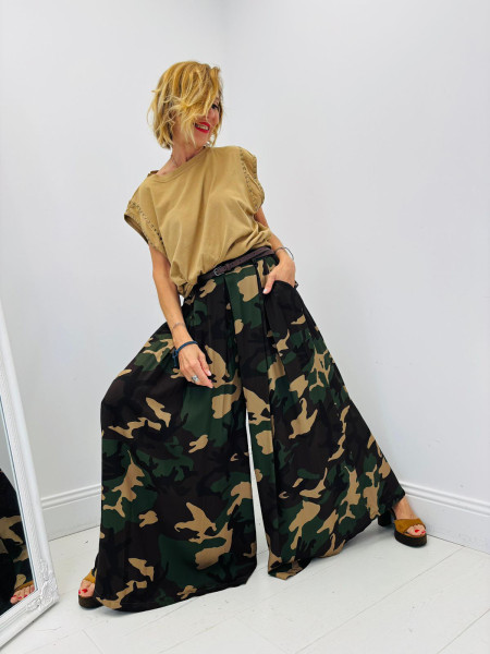 Pantalon-Jupe Camouflage