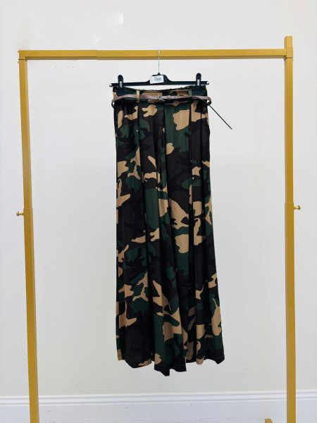Pantalon-Jupe Large Imprimé Camouflage