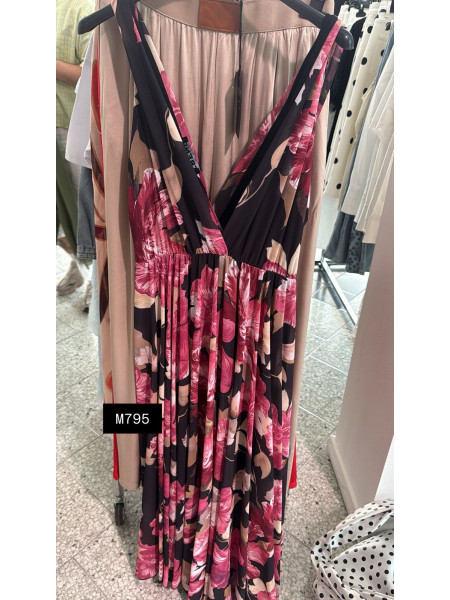 Robe Longue Fluide à Imprimé Fleurs