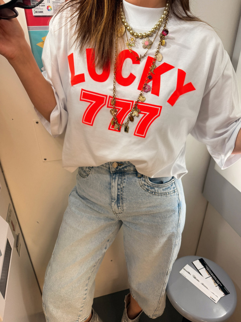 T-shirt Crop Top "Lucky 777"