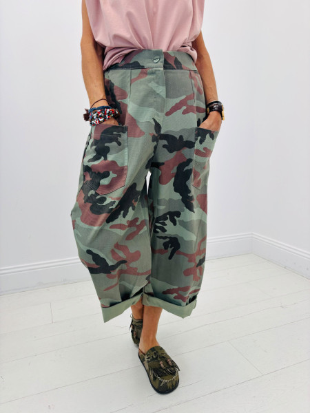 Pantalon Cargo Motif Militaire