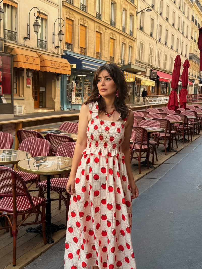 Robe Fluide à Imprimé...