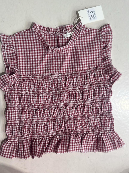 Top Froncé Vichy Rouge