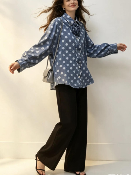 Chemise en Jean à Pois
