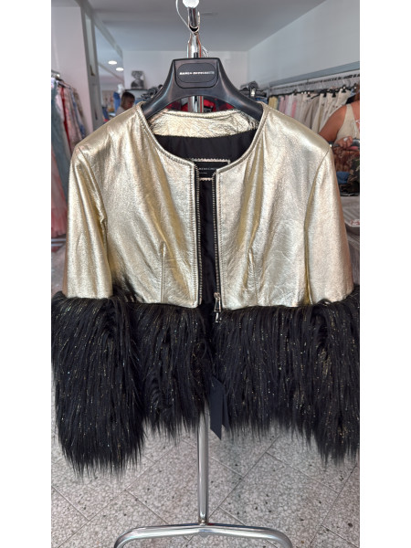 Veste en cuir véritable Mathilda
